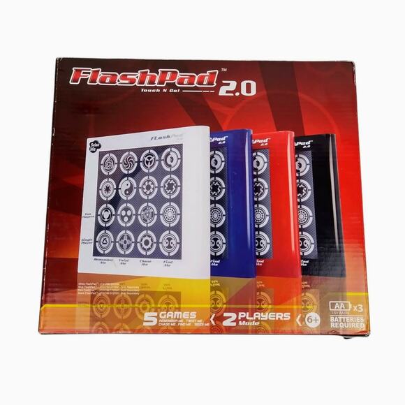 Toyelement Other - FLASHPAD 2.0 Touch N Go White Light Up Pad 5 Games 2 Player Mode GREAT CONDITION
